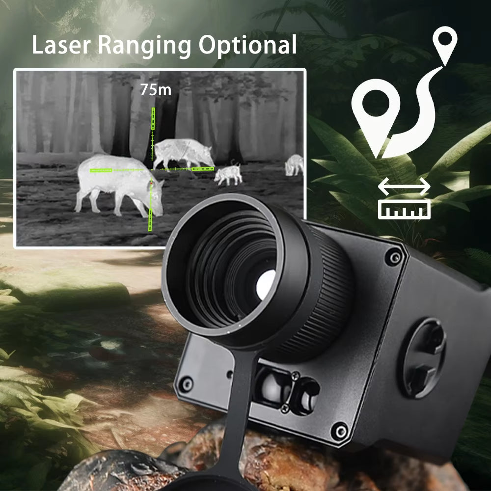 New Crosshair Mini Thermal Monocular Camera for Hunting Bird Detection Thermal Scope with Real Time Ranging Ballistic Caculation