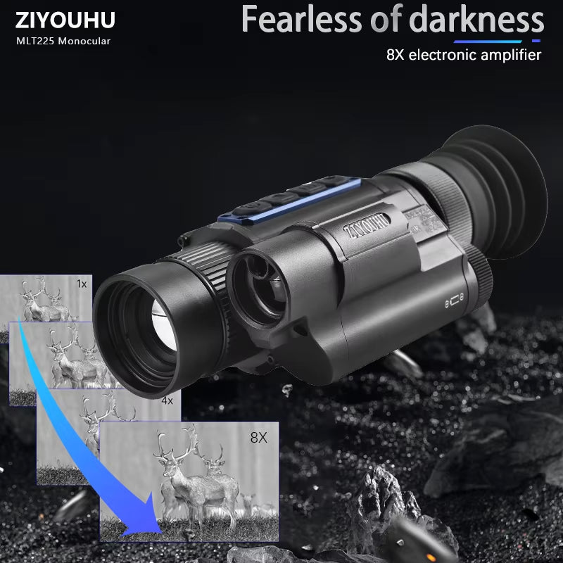 MLT225-LRF Thermal Monocular Built-in Real Time Ranging Ballistic Caculation WIFI Long Range Hot Detection Hunting Thermal Scope