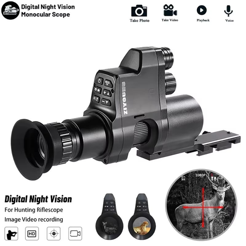 NV4B HD Digital Night Vision Scope IR 850nm WIFI Sight Scope 4X Zoom Aiming Riflescope Reticle Light Weight Hunting Device