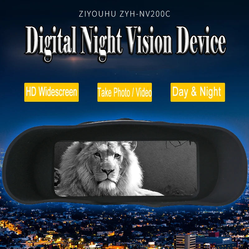 ZIYOUHU HD Dynamic Widescreen Infrared Digital Night Vision Goggles Multi-function Photography Camera Night Hunting Snap Device