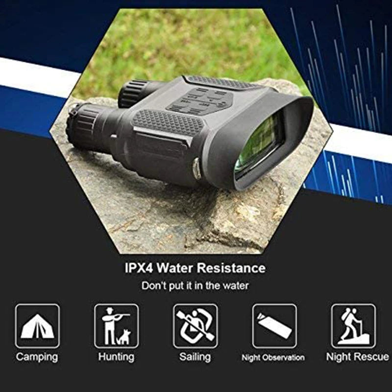 IR Camera 4″ Large Viewing Screen Photo Video Recording from 400m/1300ft Digital Infrared Night Vision Hunting Binoculars NV400B