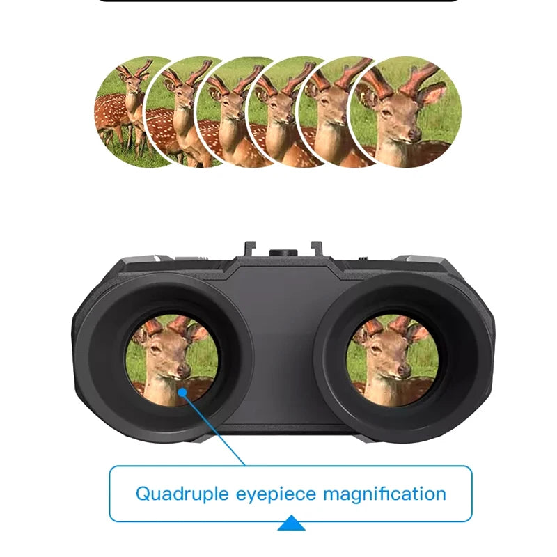 Night Vision Binoculars for Helmet Head Mounted 4 Color Image 200m Range Darkness Naked-eye 3D Display Night Vision Goggles