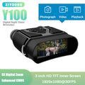 Y100 Night Vision Goggles Infrared Digital Binoculars Long Range 1080P Video Records Night Camera for Hunting in Full Darkness
