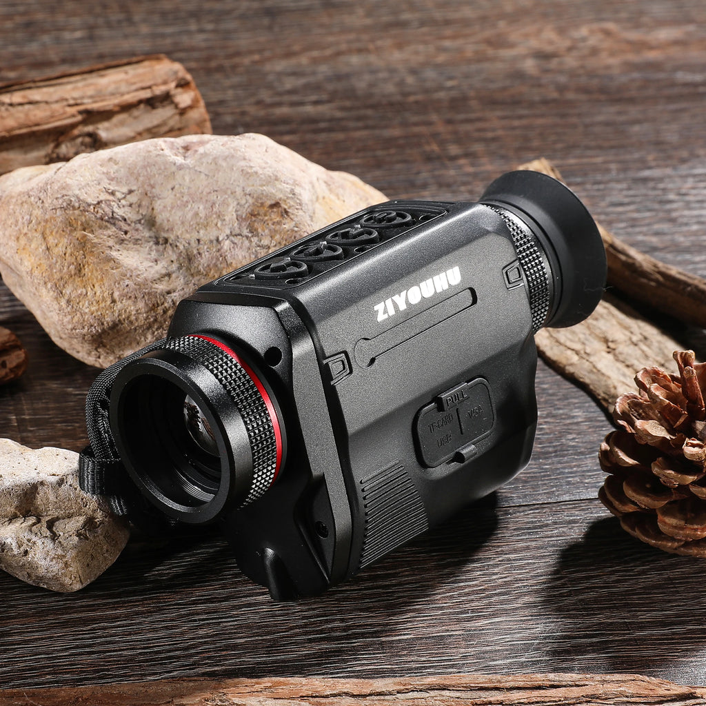 Handheld Pocket Pseudo-color Hot Imaging Caliper Ranging Hotspot Tracking Cross Cursor Hunting Tacticle IR Thermal Monocular