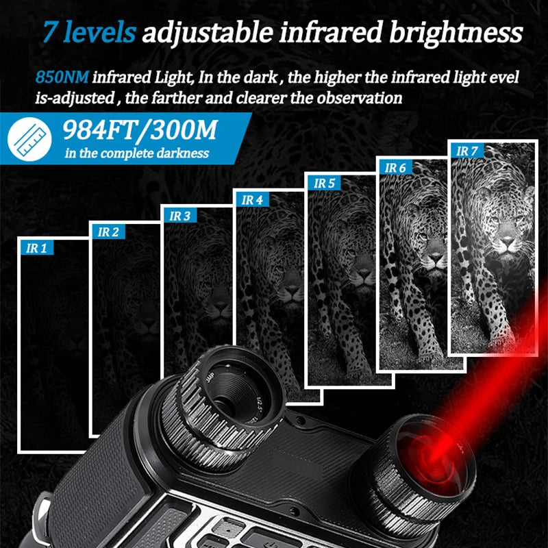 Y100 Night Vision Goggles Infrared Digital Binoculars Long Range 1080P Video Records Night Camera for Hunting in Full Darkness