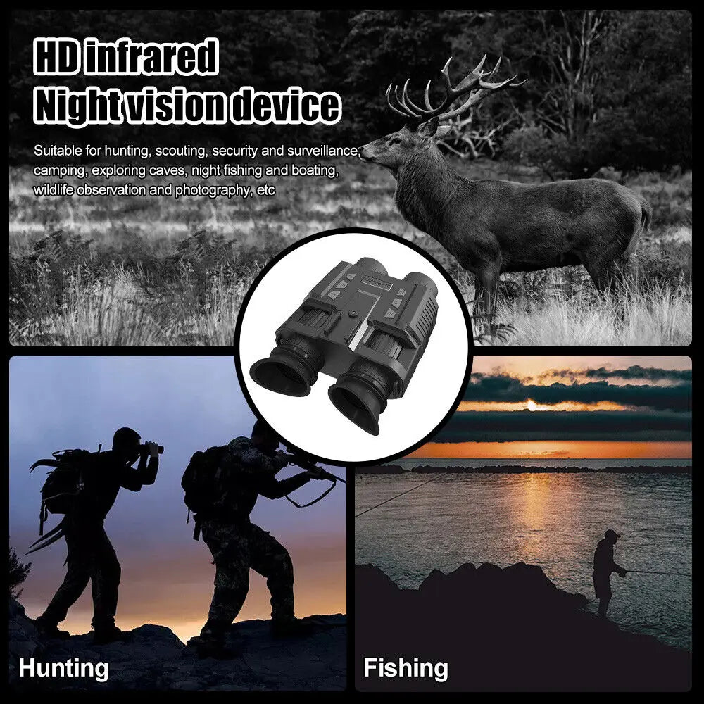 Night Vision Binoculars for Helmet Head Mounted 4 Color Image 200m Range Darkness Naked-eye 3D Display Night Vision Goggles