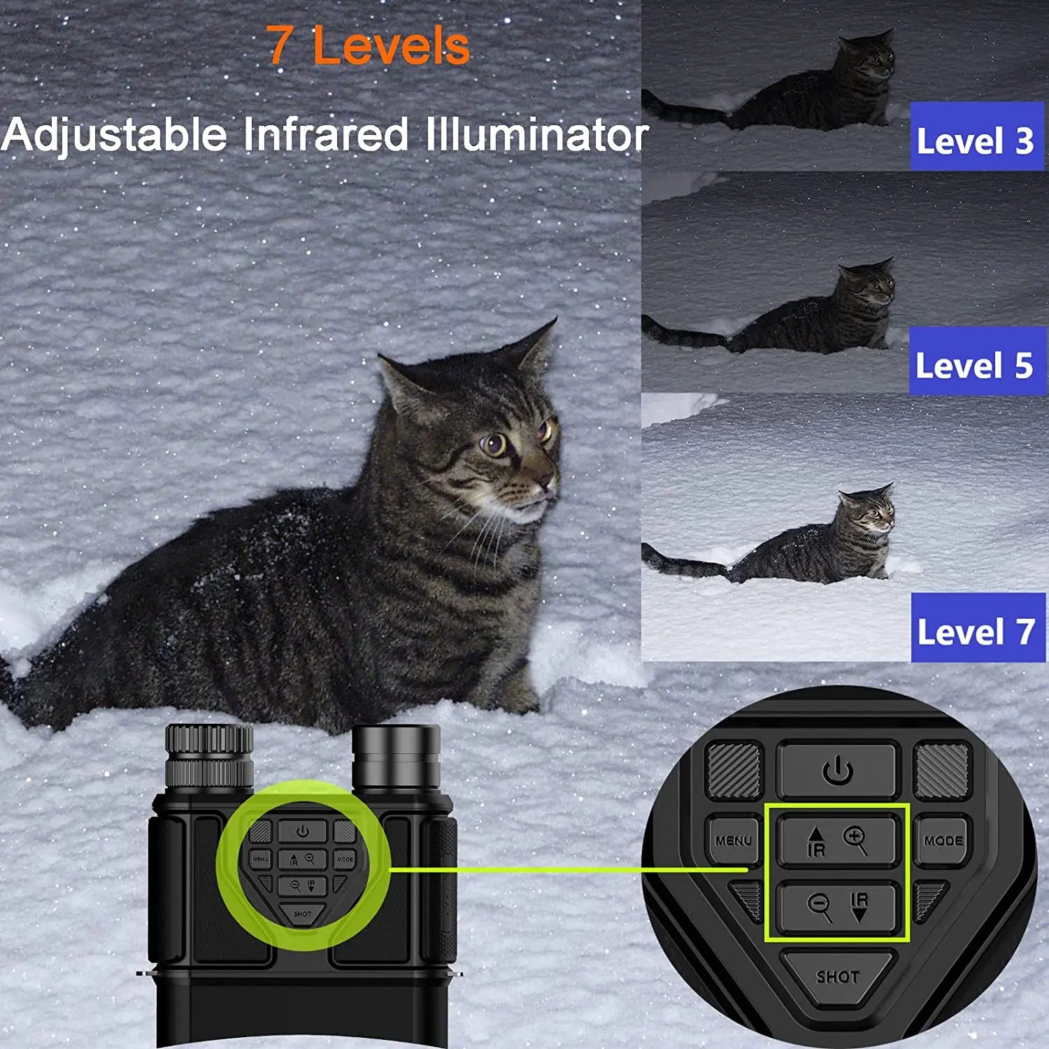 Y100 Night Vision Goggles Infrared Digital Binoculars Long Range 1080P Video Records Night Camera for Hunting in Full Darkness