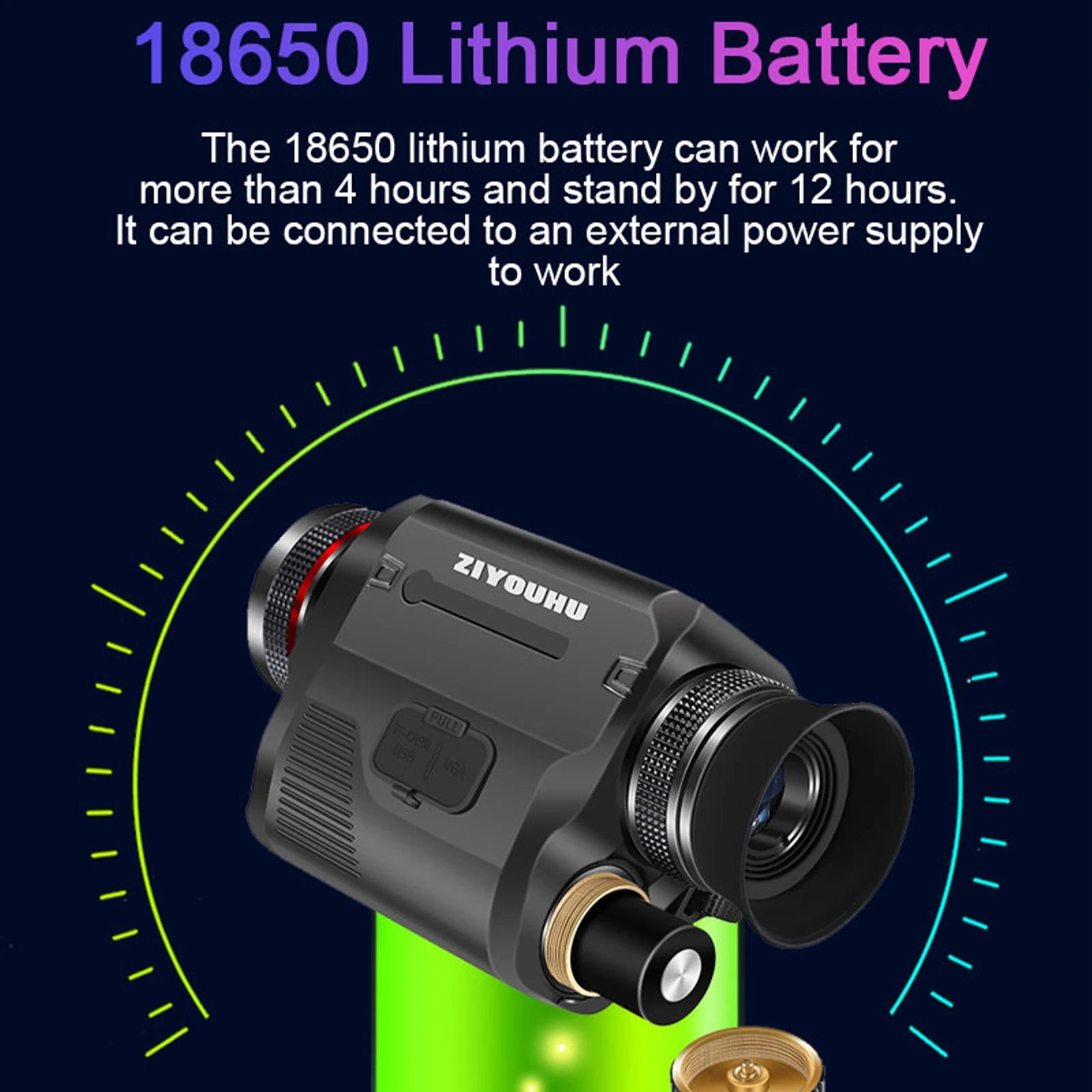 ZIYOUHU Infrared Thermal Imaging Monocular for Hunting 384×288 Hotspot Tracking Pseudo Color Heat TG30 Handheld Thermal Cameras