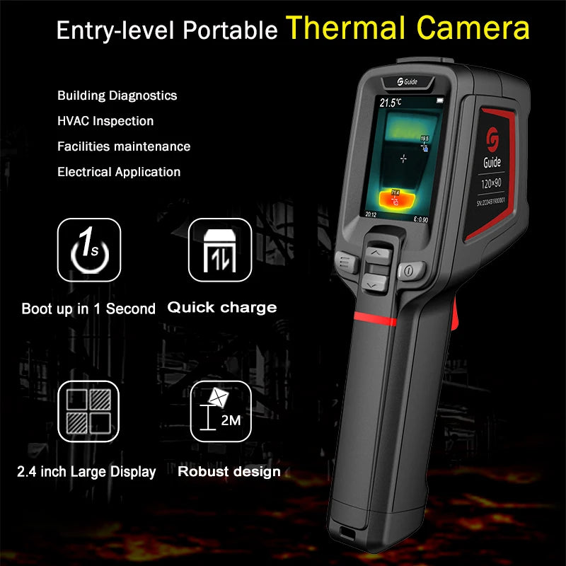 Entry-level Thermal Imaging Camera, Single Spot Infrared Thermometers for Electrical System Temperature Inspections Thermography