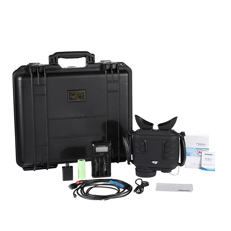 IR Night Vision Binocular 9 Colors ModeThermal Imaging 1500m Human Detection Distance GPS Cross Reticle Hot Tracking for Hunting