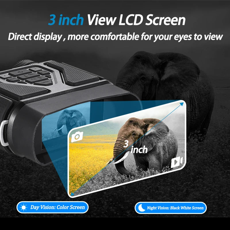 Y100 Night Vision Goggles Infrared Digital Binoculars Long Range 1080P Video Records Night Camera for Hunting in Full Darkness