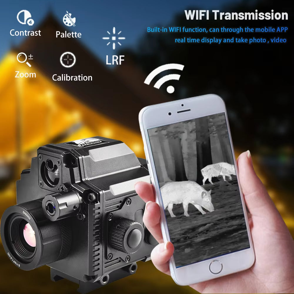 S6 4 Pseudo-Color Monocular Tactical Reticle Thermal Imaging 256×192 Infrared WIFI Shockproof Hunting Clip-on Thermal Imaging