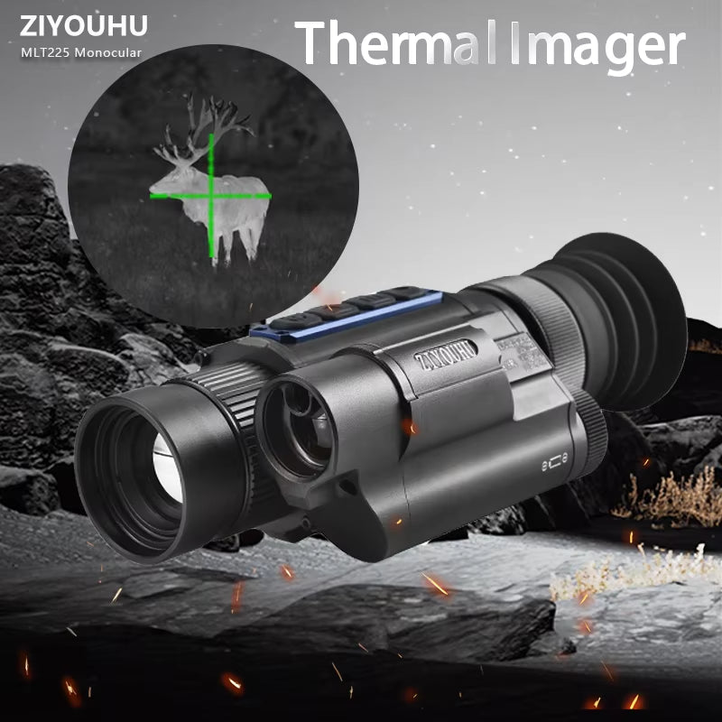 MLT225-LRF Thermal Monocular Built-in Real Time Ranging Ballistic Caculation WIFI Long Range Hot Detection Hunting Thermal Scope