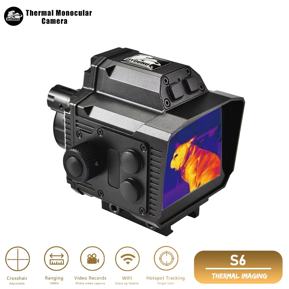 S6 4 Pseudo-Color Monocular Tactical Reticle Thermal Imaging 256×192 Infrared WIFI Shockproof Hunting Clip-on Thermal Imaging