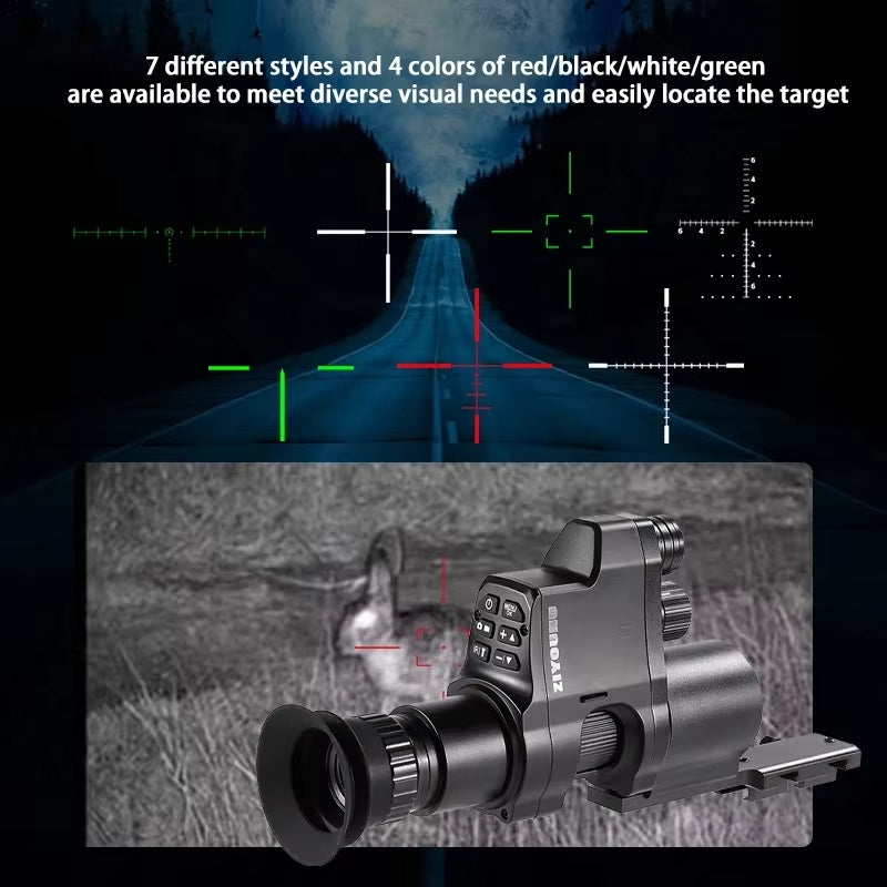 NV4B HD Digital Night Vision Scope IR 850nm WIFI Sight Scope 4X Zoom Aiming Riflescope Reticle Light Weight Hunting Device