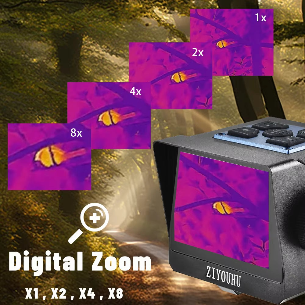 New Crosshair Mini Thermal Monocular Camera for Hunting Bird Detection Thermal Scope with Real Time Ranging Ballistic Caculation