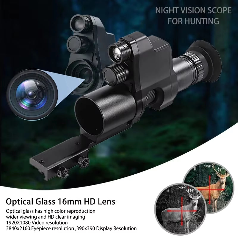 NV4B HD Digital Night Vision Scope IR 850nm WIFI Sight Scope 4X Zoom Aiming Riflescope Reticle Light Weight Hunting Device