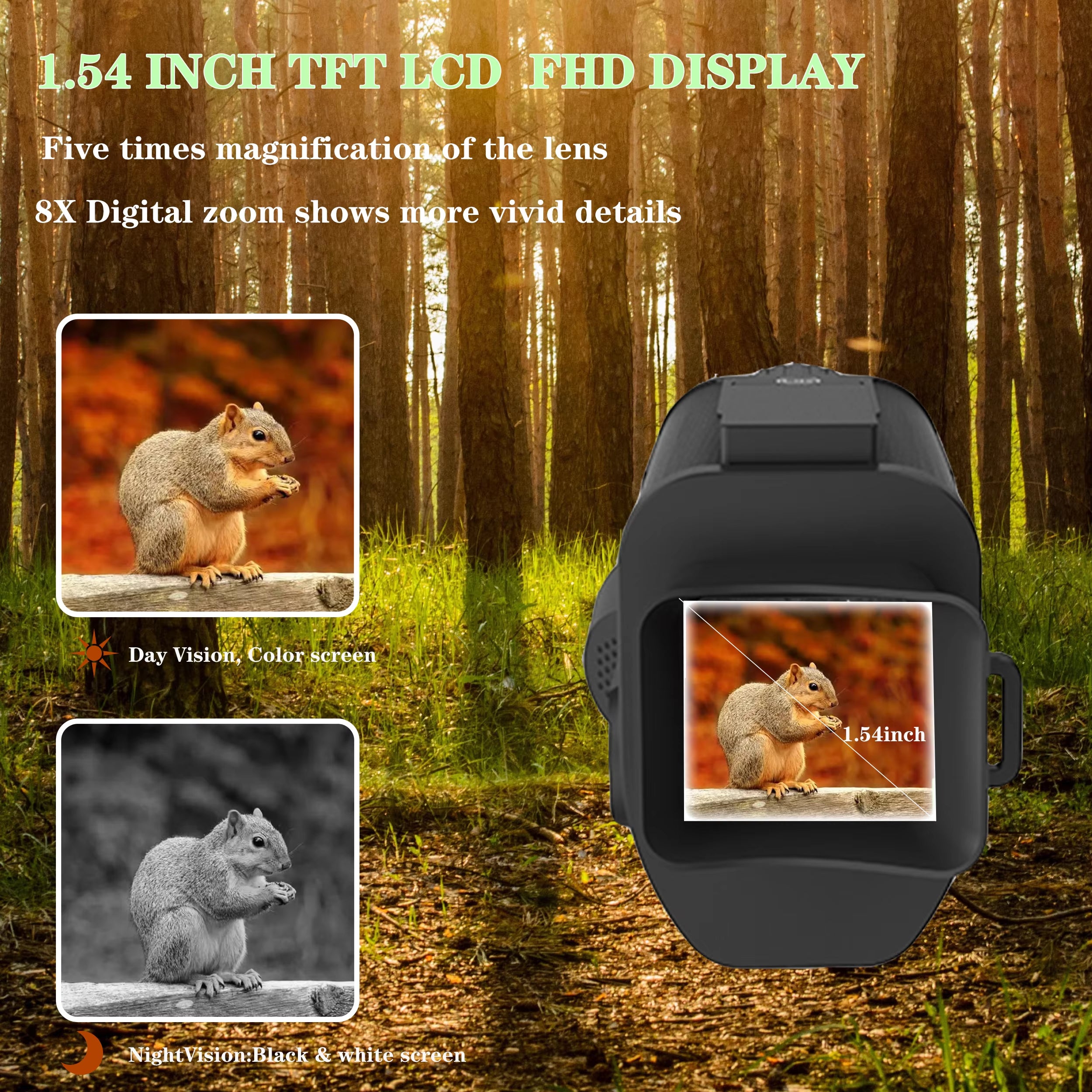 ZIYOUHU 9001 Digital Night Vision Infrare Monocular Built Tacticle Flashlight HD Video Speaker Camera Long Range Dark Hunting