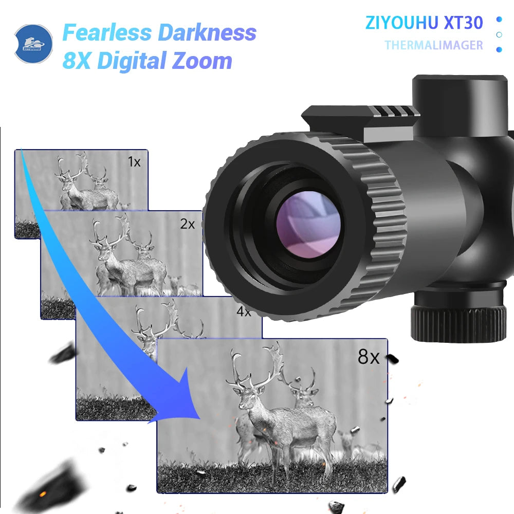 XT30 384×288 Thermal Scope Sight BDC Shotting Hunting Aim Searching Hotspot Tracking 6 Pseudo-Color Thermal Imaging Riflescopes