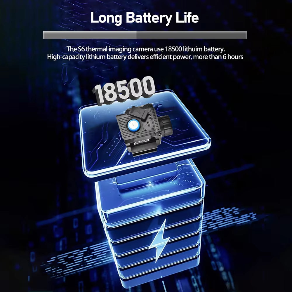 S6 4 Pseudo-Color Monocular Tactical Reticle Thermal Imaging 256×192 Infrared WIFI Shockproof Hunting Clip-on Thermal Imaging
