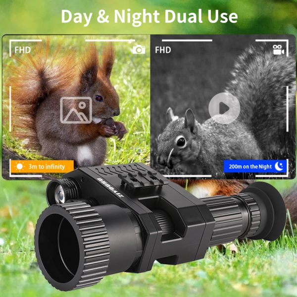 ZIYOUHU New Digital HD Night Vision 1080P Video Camera Cross Cursor Optics Infrared Monocular Rear Add on Telescope Hunting