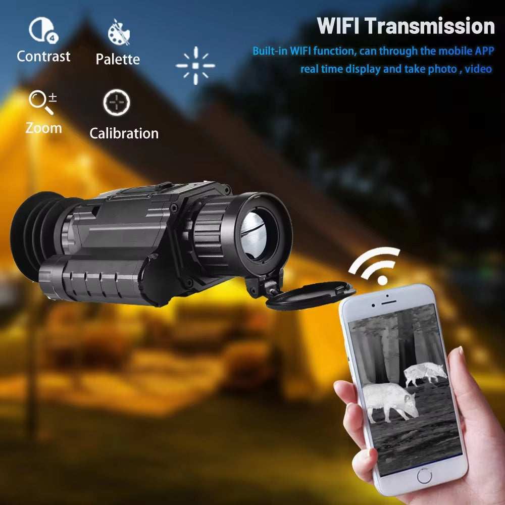 TK256 Thermal Imaging Scope for Hunting Target Search 256*192 25mm Thermal Monocular Video Records Cross Cursor Sighting Adjust