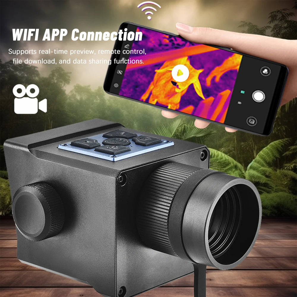 New Crosshair Mini Thermal Monocular Camera for Hunting Bird Detection Thermal Scope with Real Time Ranging Ballistic Caculation