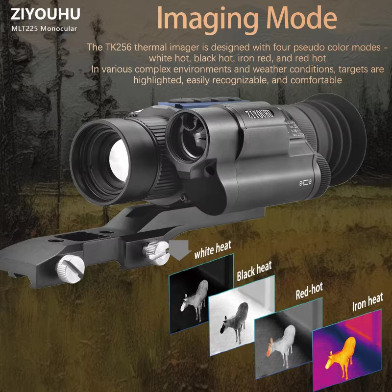 MLT225-LRF Thermal Monocular Built-in Real Time Ranging Ballistic Caculation WIFI Long Range Hot Detection Hunting Thermal Scope